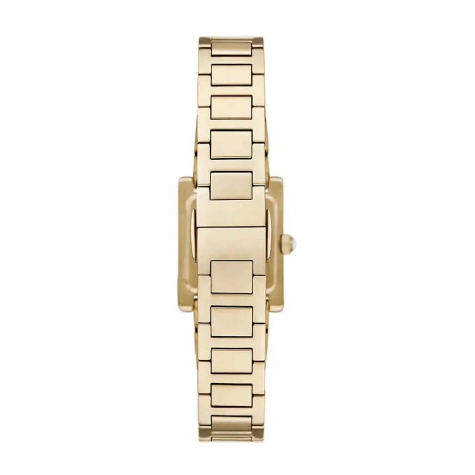Emporio Armani 20 x 26mm White Dial Gold Tone Stainless Steel Bracelet Watch