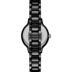 Emporio Armani Cleo 32mm Black Dial Cubic Zirconia Set Black Ceramic Case Watch