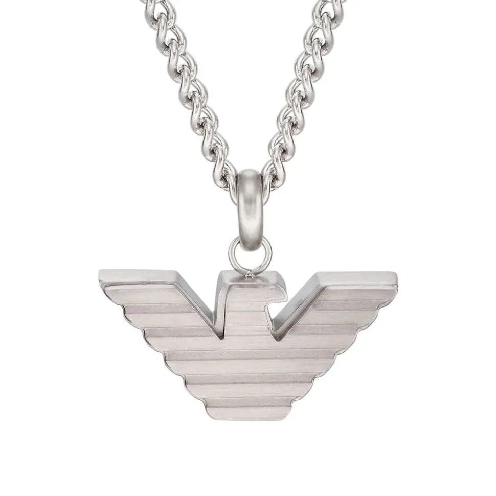 Emporio Armani Essentials Logo Stainless Steel Pendant