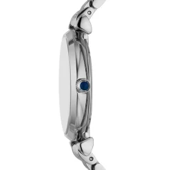 Emporio Armani Gianni T-Bar 32mm Blue Cubic Zirconia Set Dial Steel Bracelet Watch
