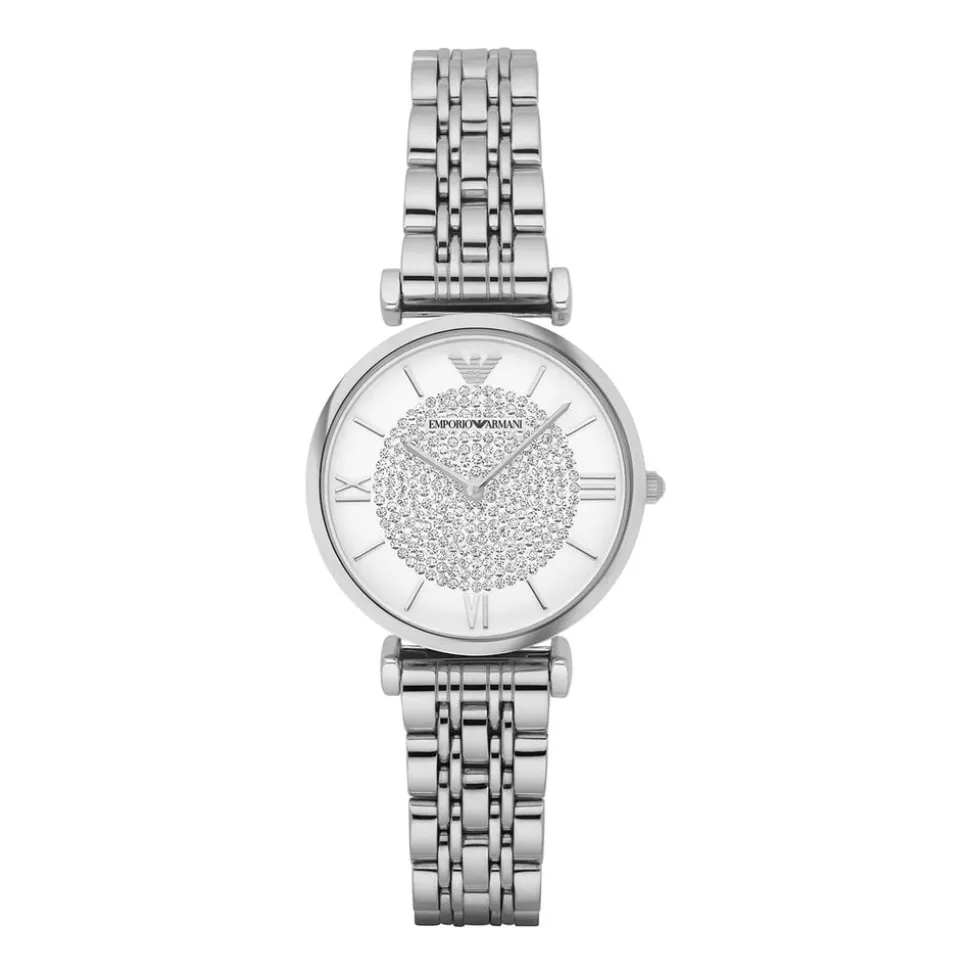 Emporio Armani Ladies' Stone-set Stainless Steel Watch