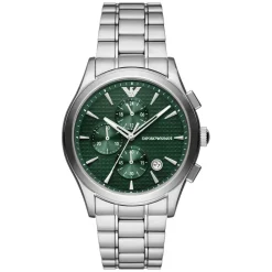 Emporio Armani Paolo 42mm Green Chronograph Dial Bracelet Watch