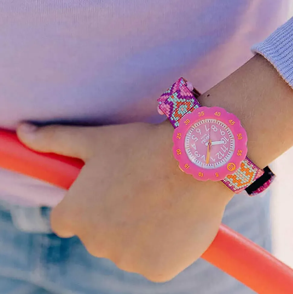 FLIK FLAK Loop In Pink 34.75mm Quartz Kids Watch
