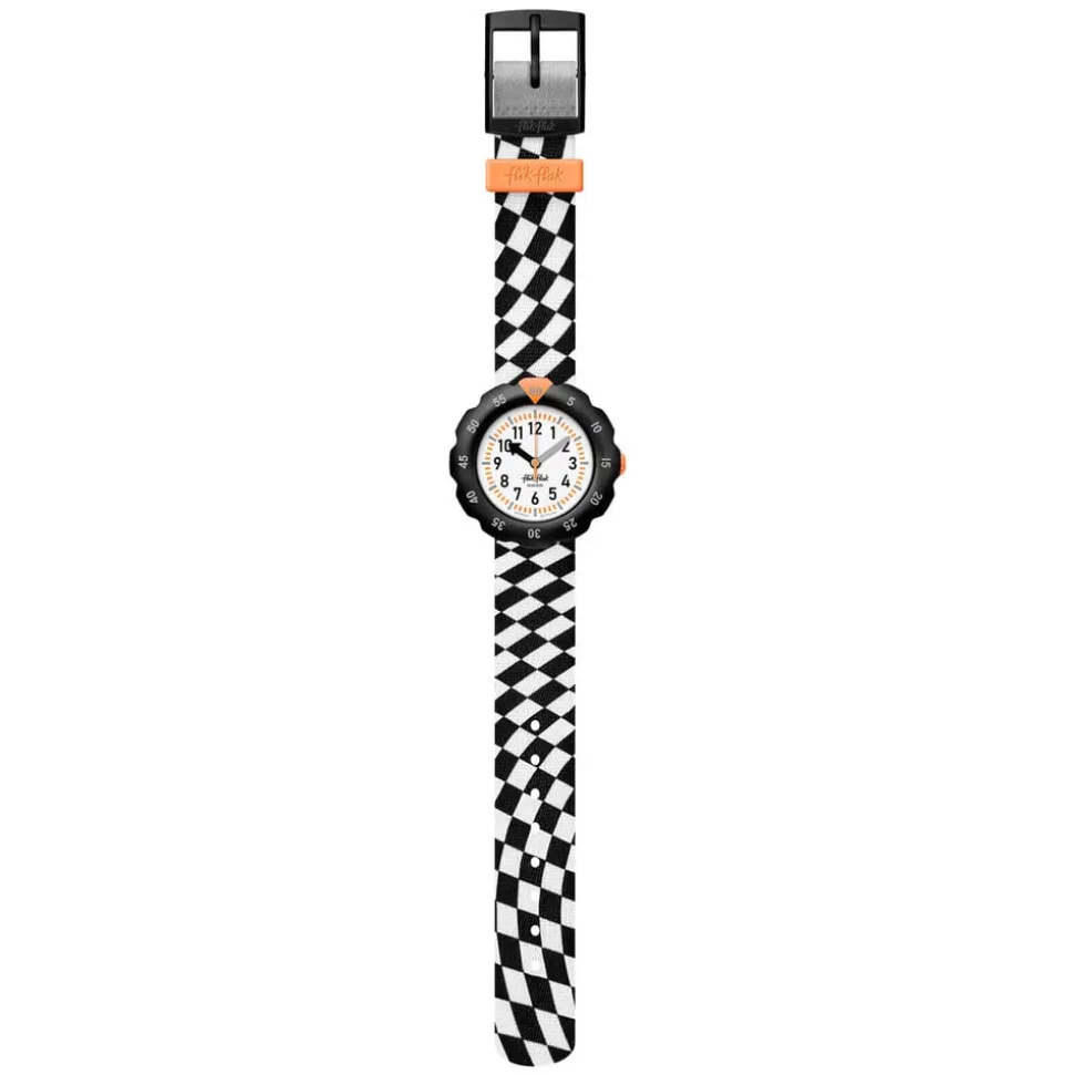 FLIK FLAK Race Flag 31.85mm Quartz Kids Watch