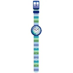 FLIK FLAK Stripy Green 31.85mm Quartz Kids Watch