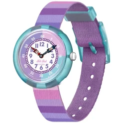 FLIK FLAK Stripy Purple 31.85mm Quartz Kids Watch