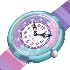 FLIK FLAK Stripy Purple 31.85mm Quartz Kids Watch