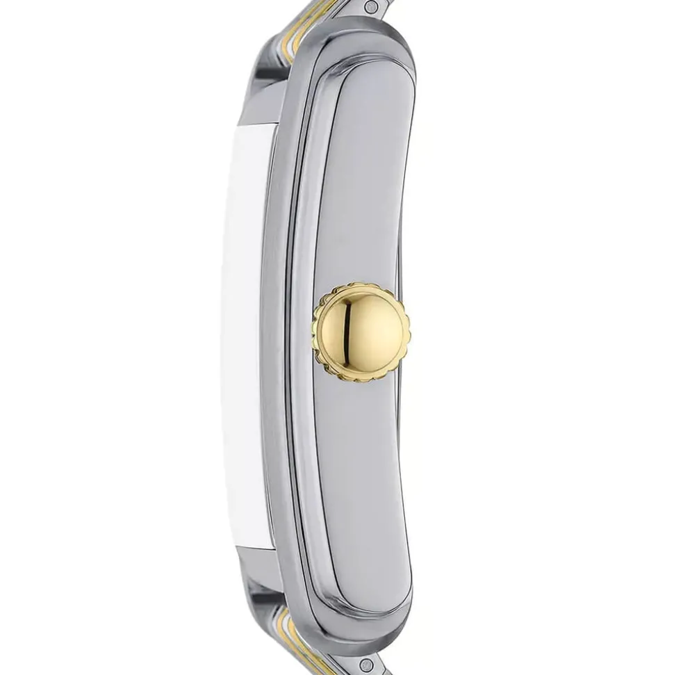 Fossil Carraway 32mm Blue Dial Yellow Gold IP & Steel Bracelet Watch