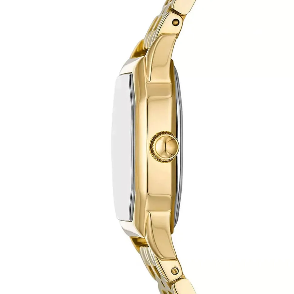 Fossil Harlow 27mm Cream Dial Gold Tone Stainless Steel Bracelet Watch