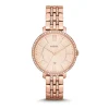 Fossil Jacqueline Ladies' Crystal Rose Gold-plated Bracelet Watch