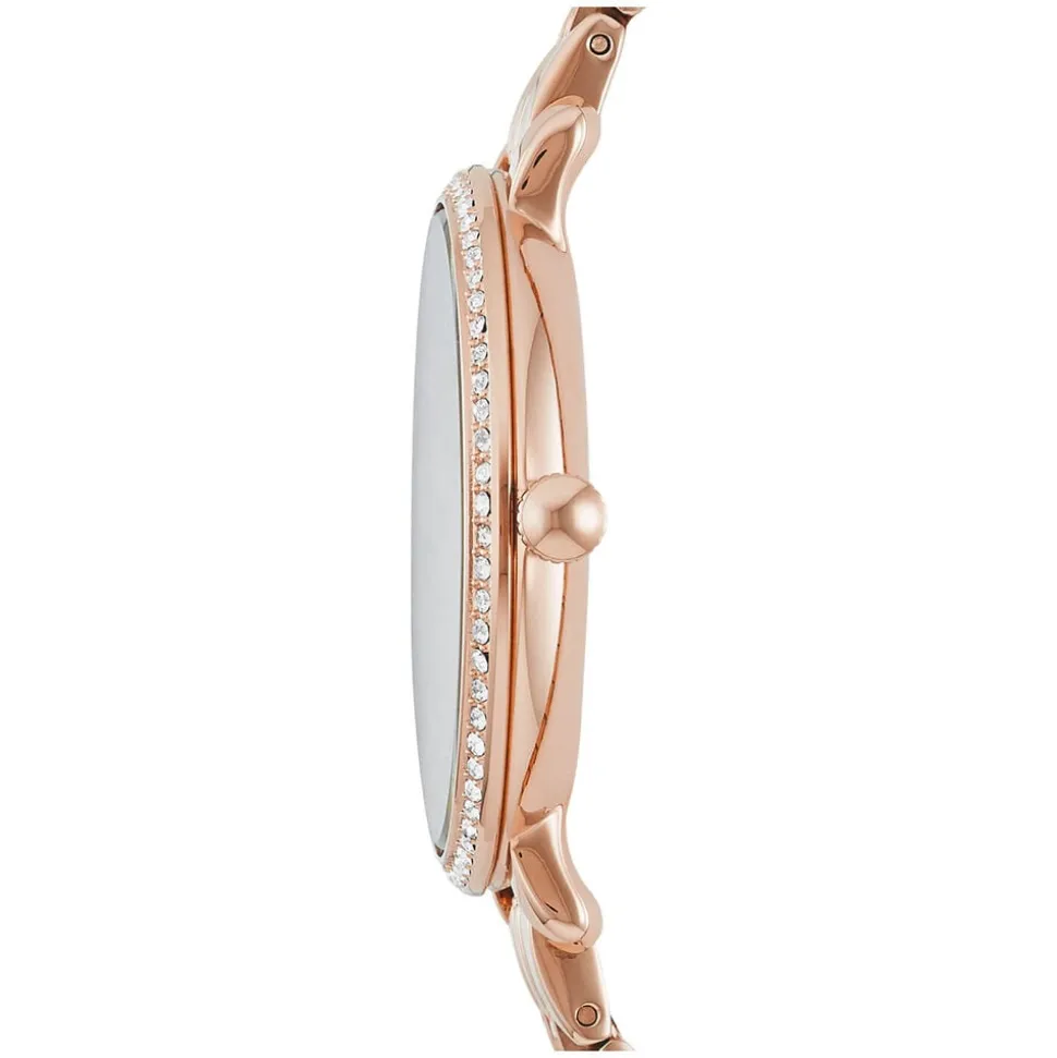 Fossil Jacqueline Ladies' Crystal Rose Gold-plated Bracelet Watch