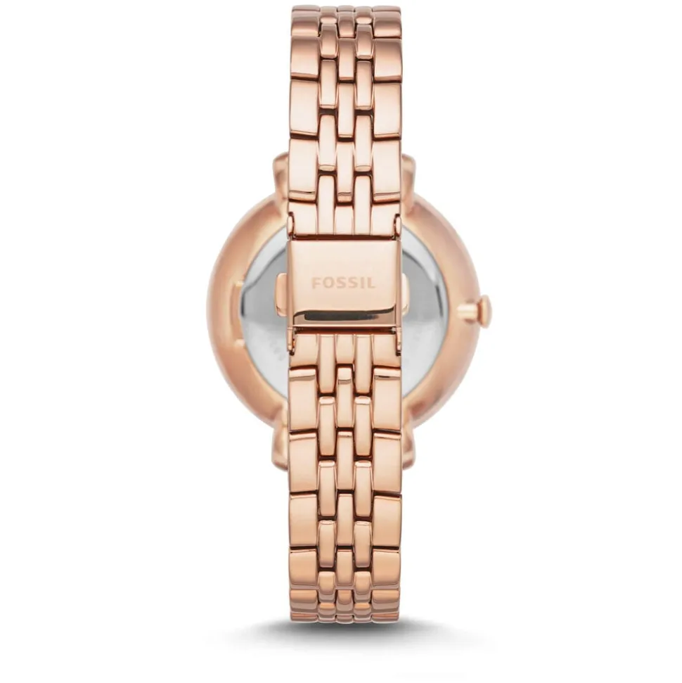 Fossil Jacqueline Ladies' Crystal Rose Gold-plated Bracelet Watch