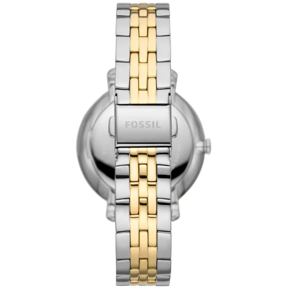 Fossil Jacqueline 36mm Sun Moon White Dial Two Tone Bracelet Watch