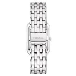 Fossil Raquel 26mm Rectangular Pearlised Dial Steel Case & Bracelet Watch