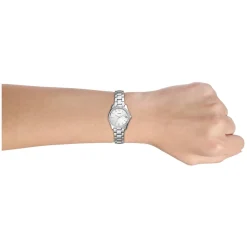 Fossil Scarlette Mini Silver Dial Cubic Zirconia Steel Case Bracelet Watch
