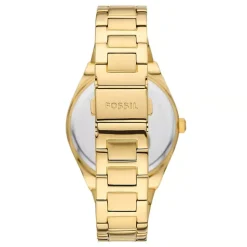 Fossil Scarlette 38mm Champagne Dial Yellow Gold IP Case Watch