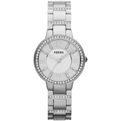 Fossil Virginia ladies' stone-set stainless steel bracelet watch
