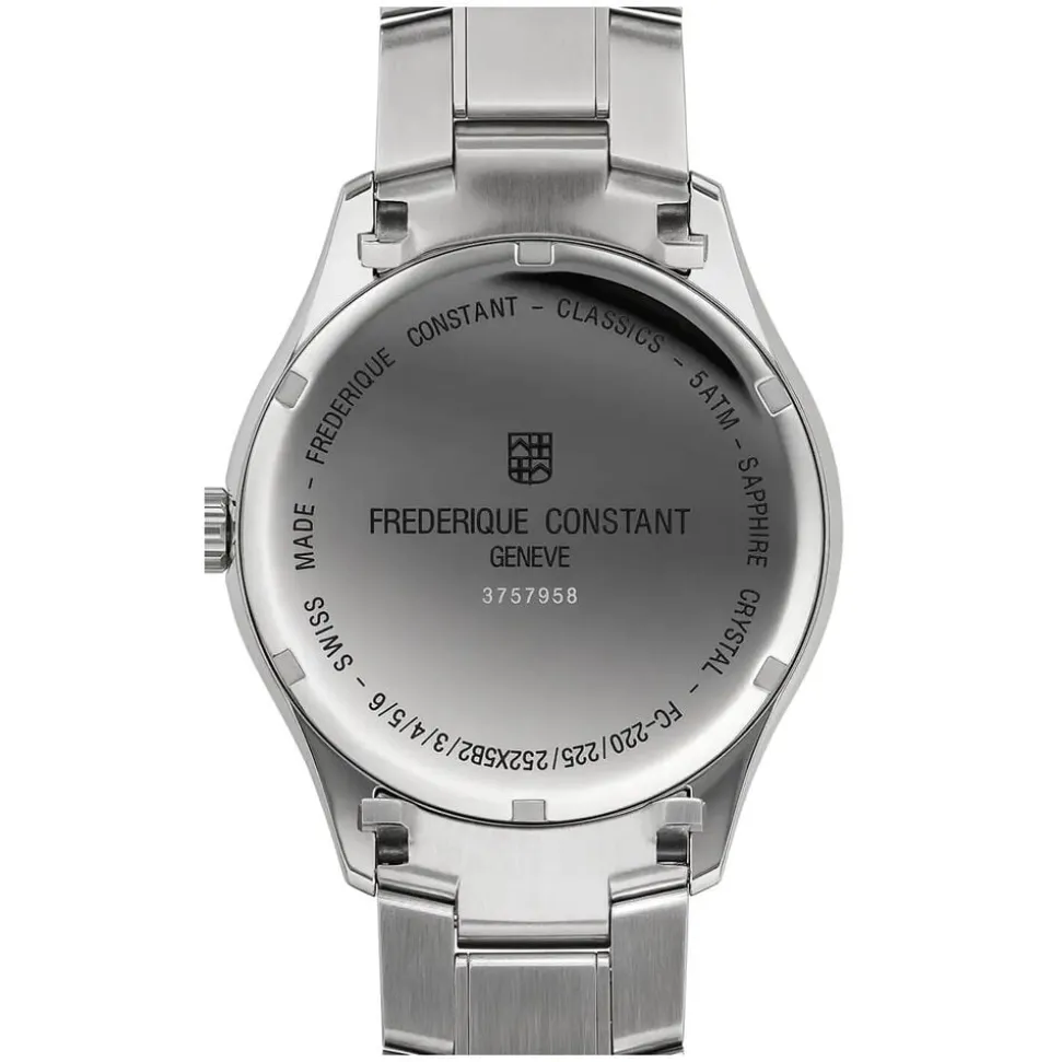 Frederique Constant Classics Index Quartz 40mm Blue Dial Bracelet Watch