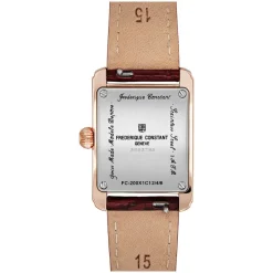 Frederique Constant Classics Carree Red Leather Strap Ladies Watch