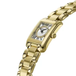 Frederique Constant Classics Caree 30x21mm Silver Dial Gold Tone Steel Bracelet Watch