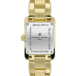 Frederique Constant Classics Caree 30x21mm Silver Dial Gold Tone Steel Bracelet Watch