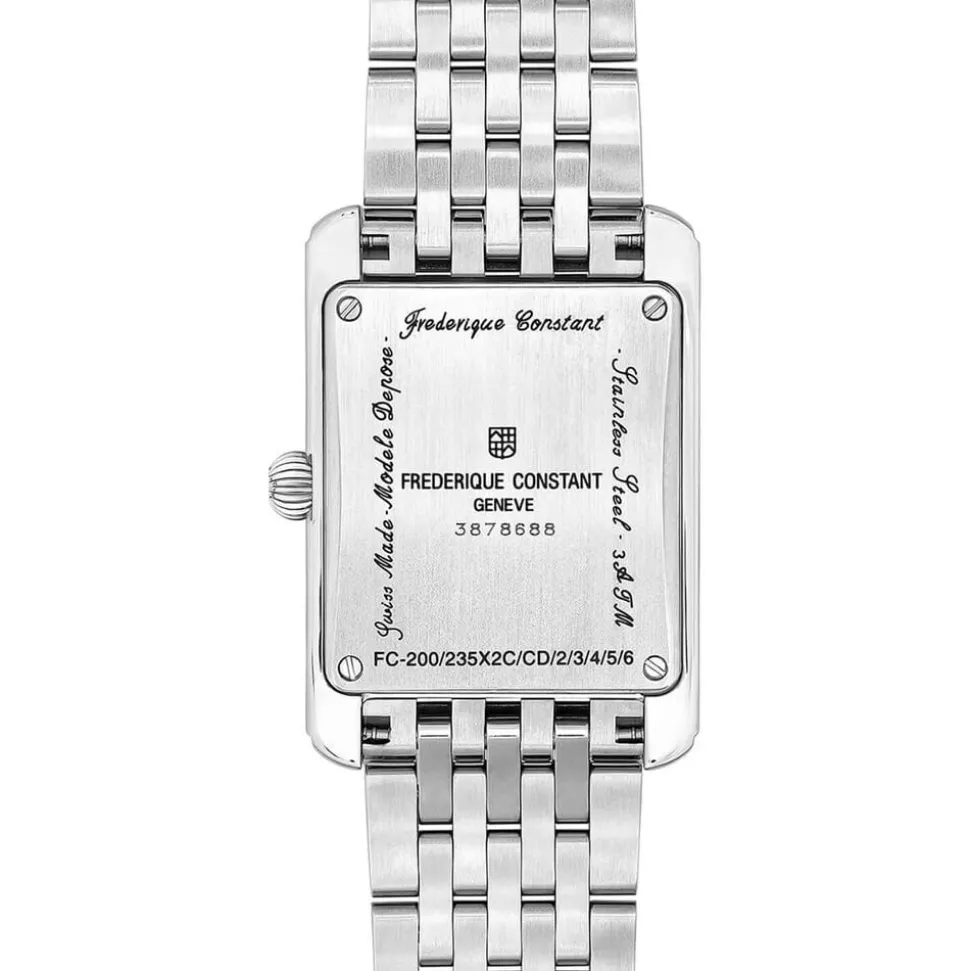 Frederique Constant Classics Caree Small Seconds 36x25.2mm Silver Dial Steel Bracelet Watch