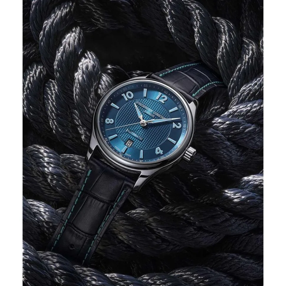 Frederique Constant Runabout Automatic Limited Edition 42mm Blue Dial Leather Strap Watch