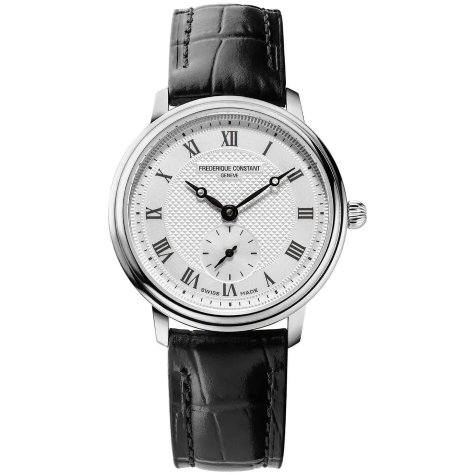 Frederique Constant Slimline Round Dial Black Strap Ladies Watch