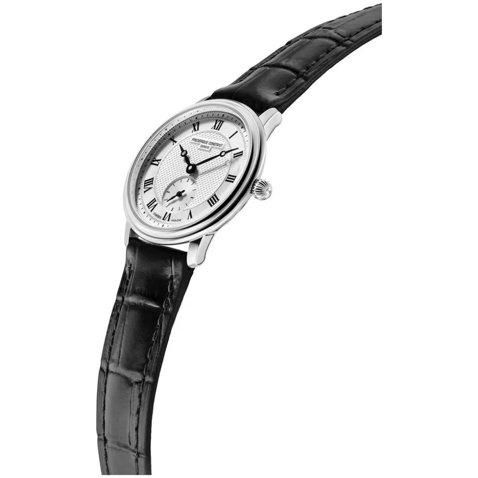 Frederique Constant Slimline Round Dial Black Strap Ladies Watch