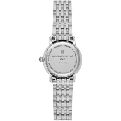 Frederique Constant Slimline 30mm MOP Dial Diamond Dots Steel Bracelet Watch