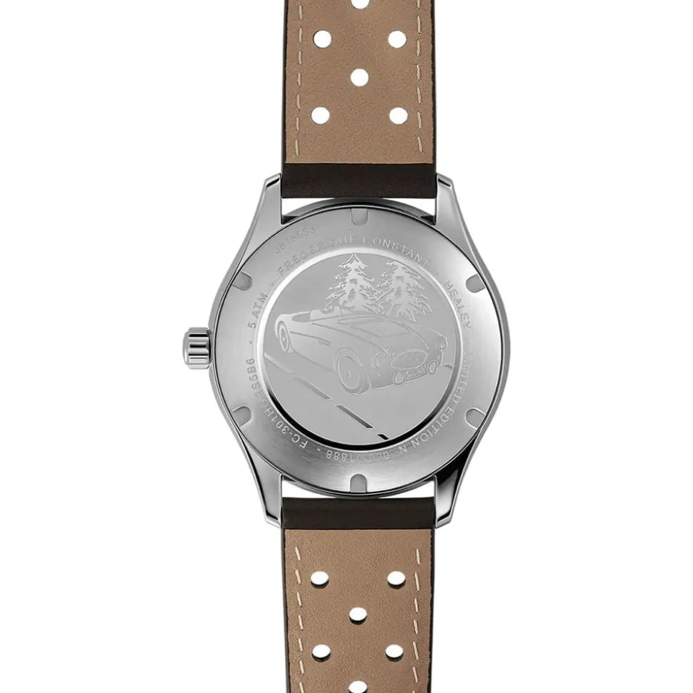 Frederique Constant Vintage Rally Healy 40mm Green Dial Brown Leather Strap Watch