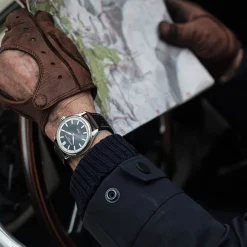 Frederique Constant Vintage Rally Healy 40mm Green Dial Brown Leather Strap Watch
