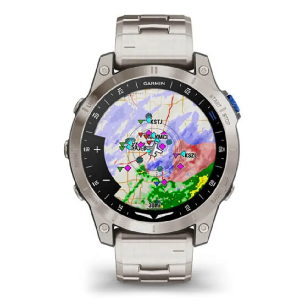 Garmin D2 MACH 1 Multifunction Titanium Case Bracelet Watch