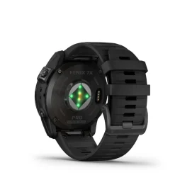 Garmin Fenix 7 Pro Sapphire Solar 51mm Carbon Grey DLC Titanium Case Black Strap Watch