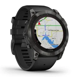 Garmin Fenix 7 Pro Sapphire Solar 51mm Carbon Grey DLC Titanium Case Black Strap Watch