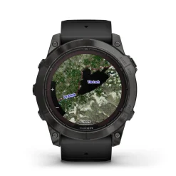 Garmin Fenix 7 Pro Sapphire Solar 51mm Carbon Grey DLC Titanium Case Black Strap Watch