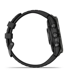 Garmin Fenix 7 Pro Sapphire Solar 47mm Carbon Grey DLC Titanium Case Black Strap Watch