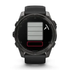Garmin fenix® 8 AMOLED 51mm Carbon Grey DLC Titanium Case Black Pebble Grey Silicon Strap Watch
