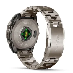 Garmin fenix&reg; 8 AMOLED Sapphire 47mm Titanium Case Vented Titanium Bracelet Watch