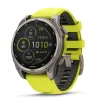 Garmin fenix&reg; 8 Solar Sapphire 47mm Titanium Case Amp Yellow & Graphite Silicone Strap Watch