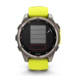 Garmin fenix&reg; 8 Solar Sapphire 47mm Titanium Case Amp Yellow & Graphite Silicone Strap Watch