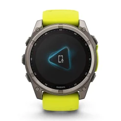Garmin fenix® 8 Solar Sapphire 51mm Titanium Case Amp Yellow & Graphite Silicone Strap Watch
