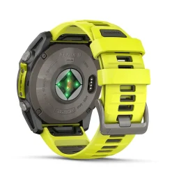 Garmin fenix® 8 Solar Sapphire 51mm Titanium Case Amp Yellow & Graphite Silicone Strap Watch