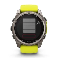 Garmin fenix® 8 Solar Sapphire 51mm Titanium Case Amp Yellow & Graphite Silicone Strap Watch