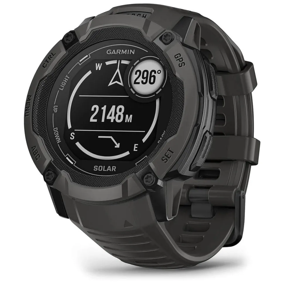 Garmin Instinct 2x Solar Graphite 50mm Black Silicone Strap Watch