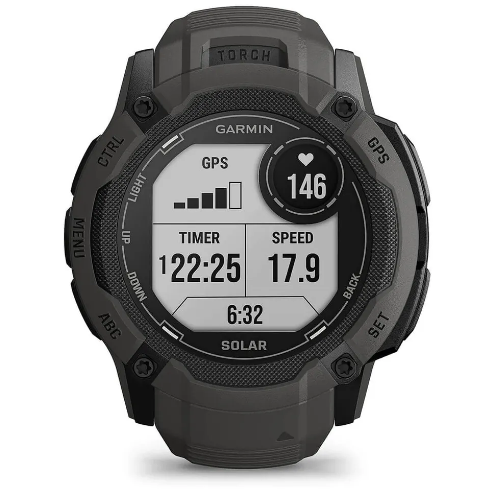 Garmin Instinct 2x Solar Graphite 50mm Black Silicone Strap Watch