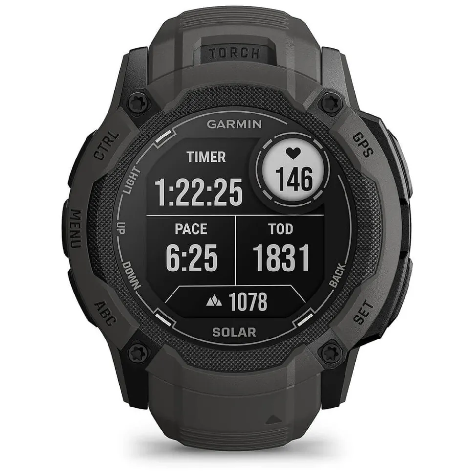 Garmin Instinct 2x Solar Graphite 50mm Black Silicone Strap Watch