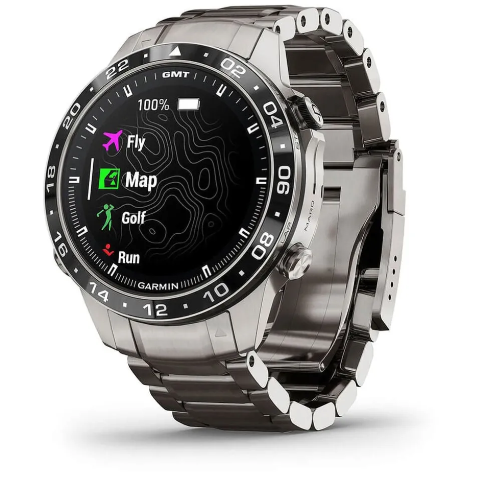 Garmin MARQ® Aviator (Gen 2) 46mm Titanium Case Bracelet Watch