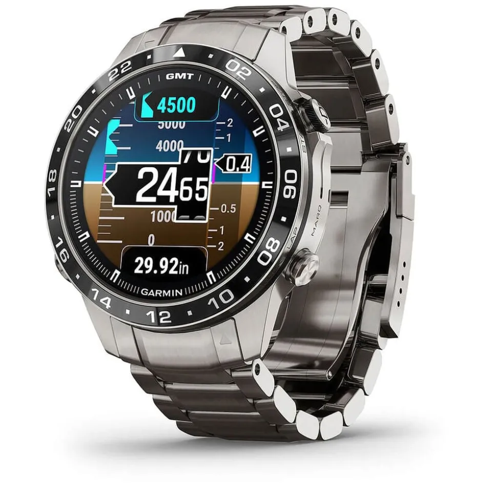 Garmin MARQ® Aviator (Gen 2) 46mm Titanium Case Bracelet Watch