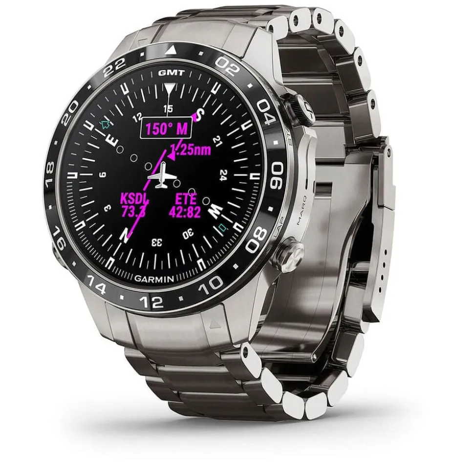 Garmin MARQ® Aviator (Gen 2) 46mm Titanium Case Bracelet Watch